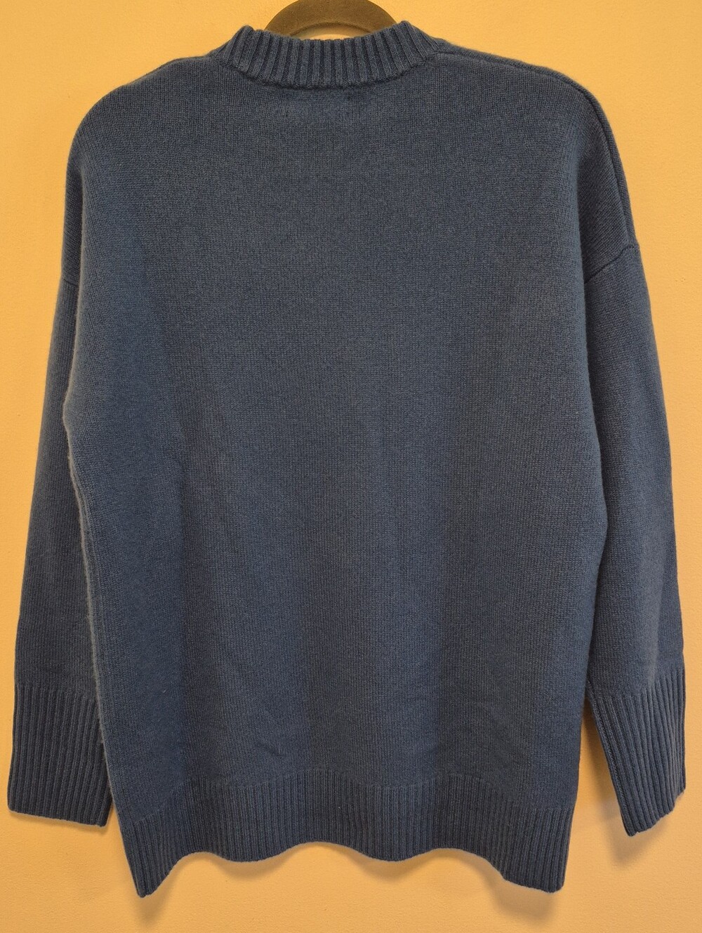 NAADAM Luxe 100% Cashmere Oversized Crewneck Sweater Teal Blue $298 Size S - Picture 6 of 10